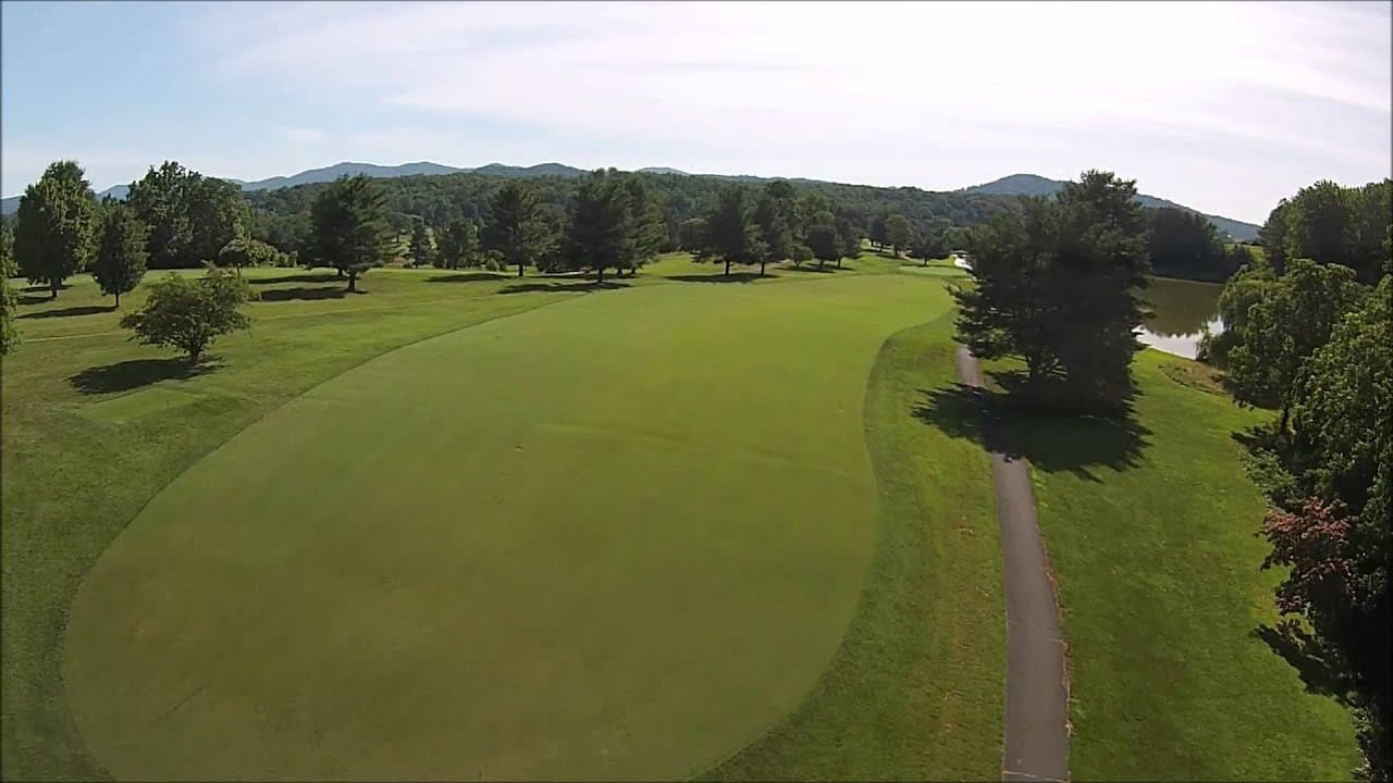 Aerial view of hole 10, par 4, at The Greene Hills Club.